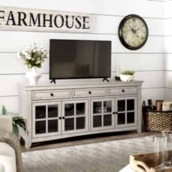 TVU 1005 BEYAZ ESKİTME MASİF TV ÜNİTESİ